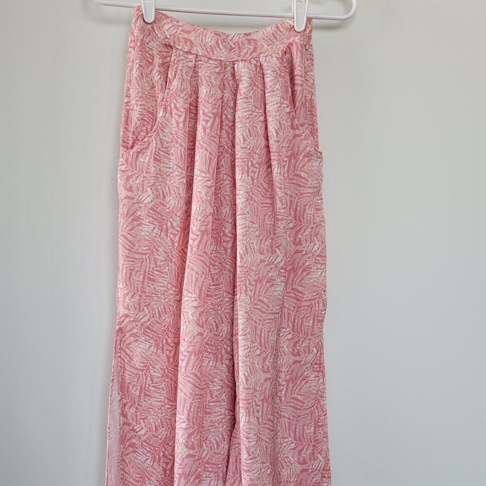 MAAJI Wide Leg Side Slit Beach Resort Pants w/pockets SIZE SMALL